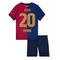 Barcelona Dani Olmo #20 Fußballbekleidung Heimtrikot Kinder 2024-25 Kurzarm (+ kurze hosen)